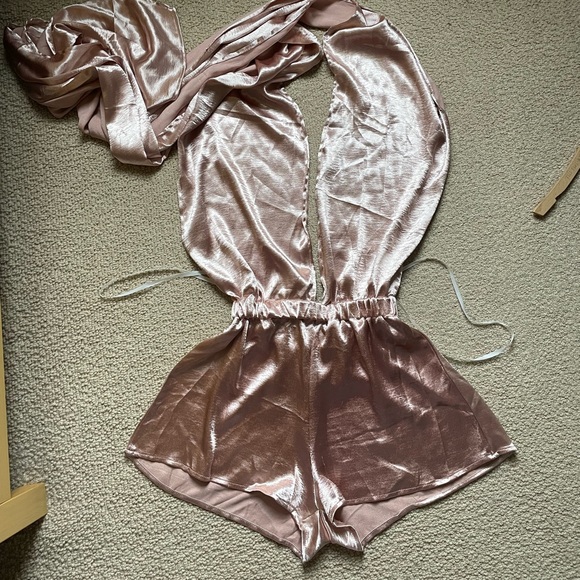 LF | Rose Silk Wrap Romper | Fits Sizes 2-6 - Picture 5 of 5